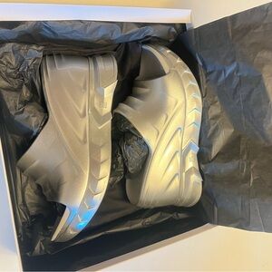 Givenchy Silver Slide Sandals